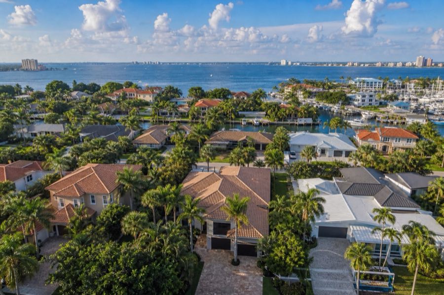Aerial view of Clearwater, Florida.