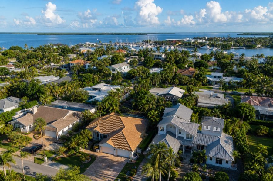 Aerial view of Holiday, Florida.
