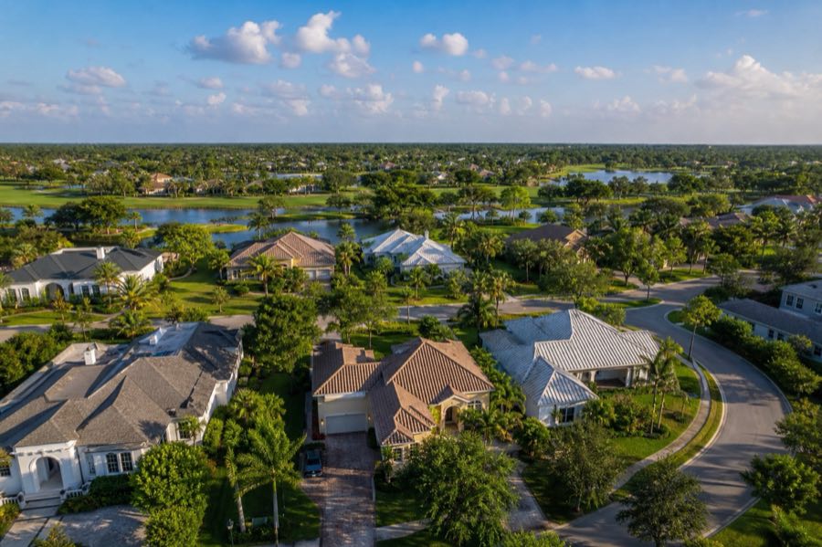 Aerial view of Odessa, Florida.