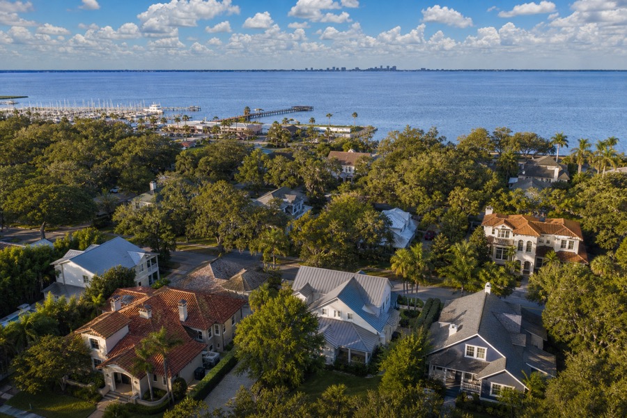 Aerial view of Safety Harbor, Florida.