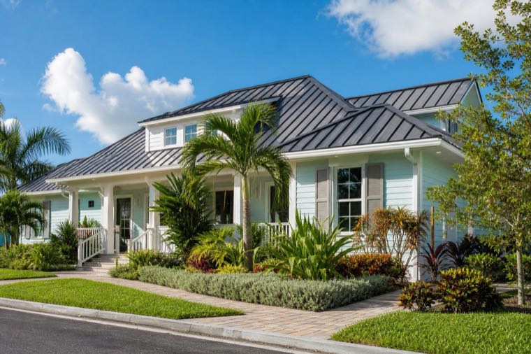 Standing seam metal roof near Tarpon Springs