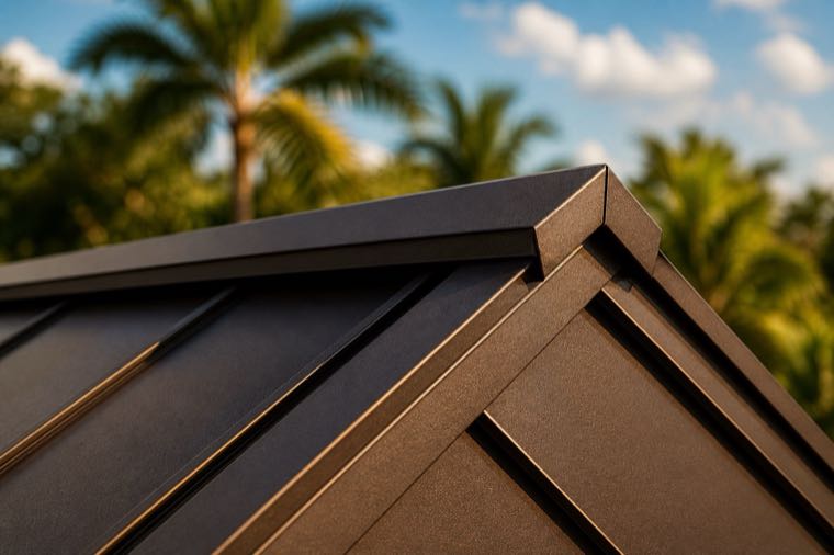Standing seam metal roof detail
