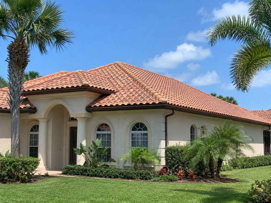 Restored clay tile roof