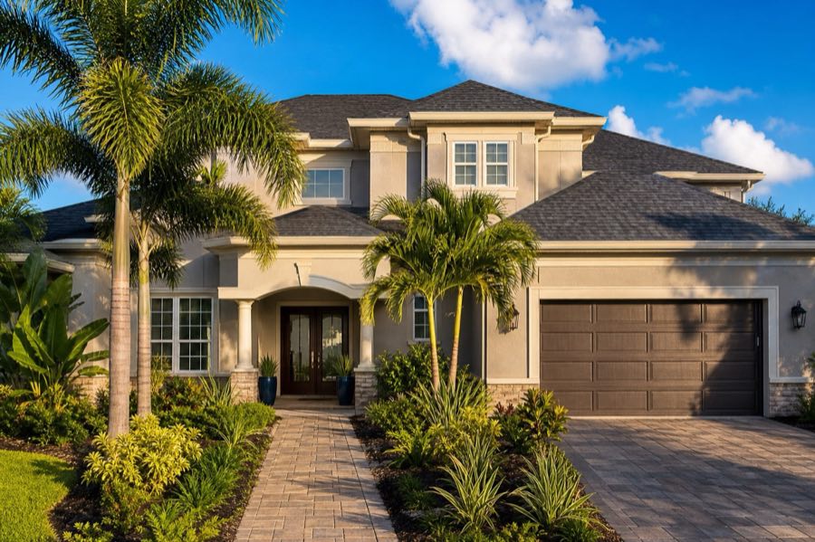 New architectural shingle roof on a Trinity home