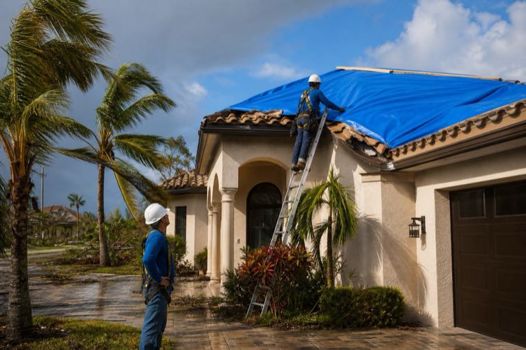 Storm damage roof inspection